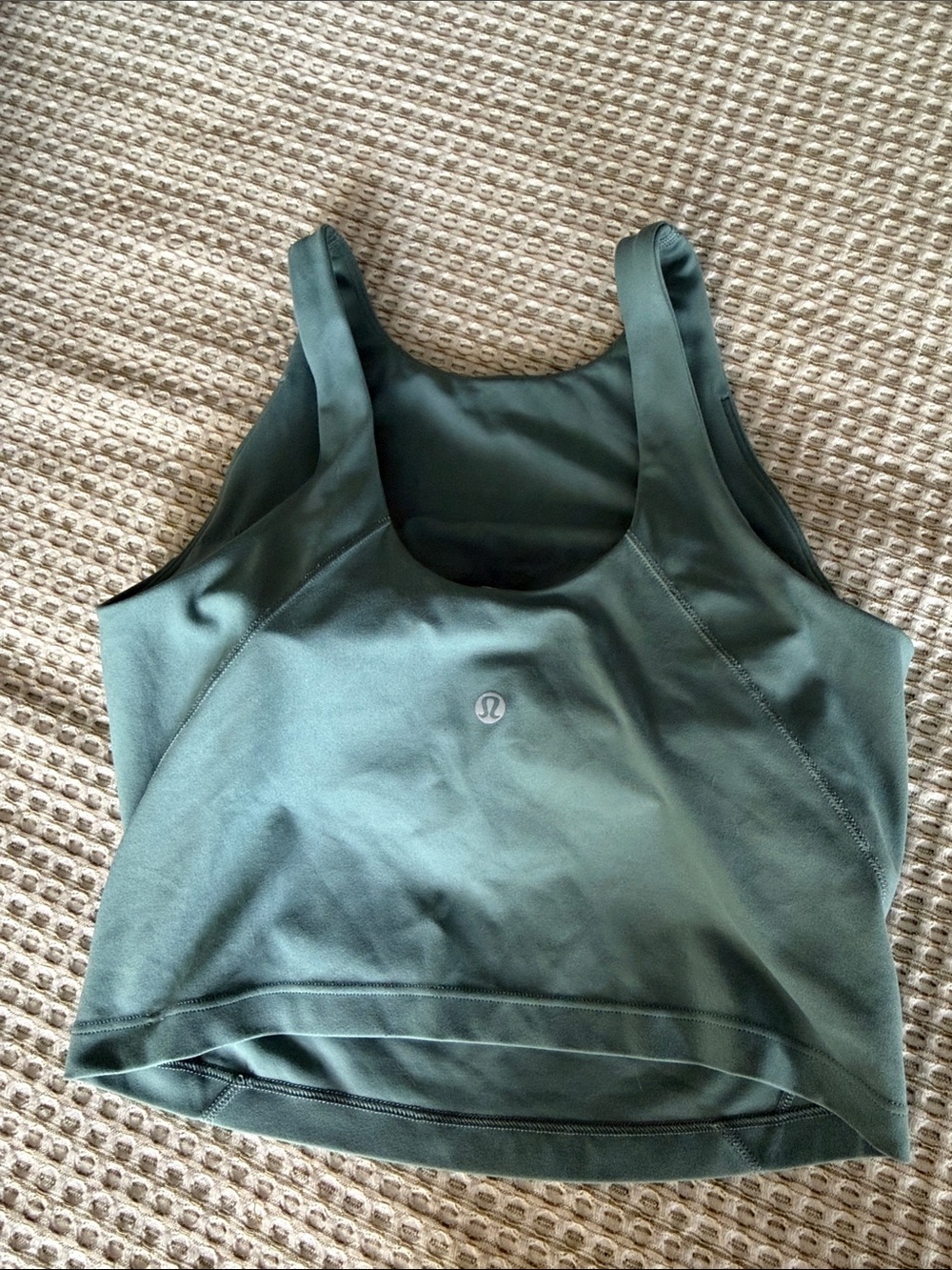 lululemon athletica Align High Neck Sage Green Cropped Sports Tank - Picture 2 of 3